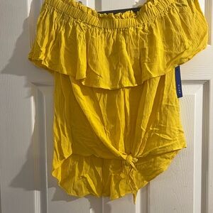 Apt. 9 Yellow off the shoulder  Blouse